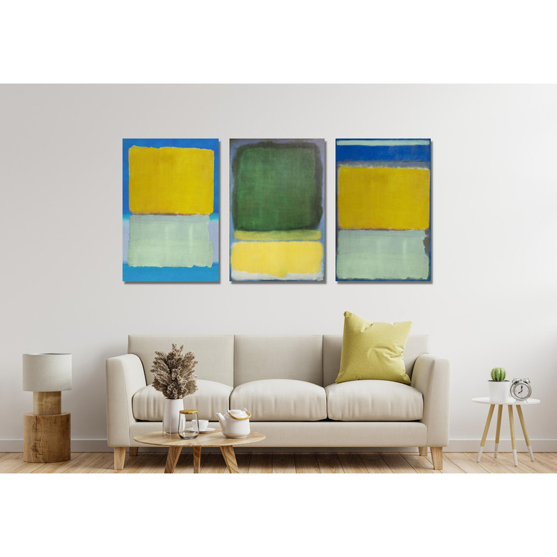 Mark Rothko Blue Green Set of 3 Ready To Hang Canvas,Mark Rothko Art Gallery,Colorful Rothko Set Of 3 Poster,Green Blue Rothko Set,Rothko.jpg