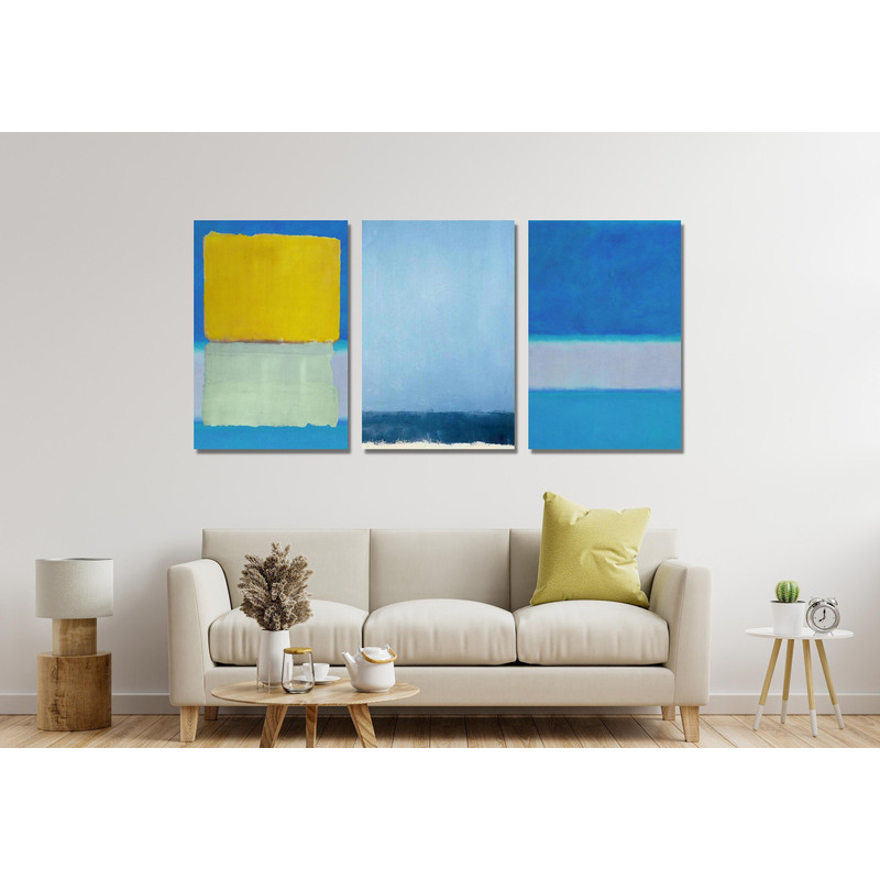 Mark Rothko Blue Set of 3 Ready To Hang Canvas,Mark Rothko Art Gallery,Colorful Rothko Set Of 3 Poster,Green Blue Rothko Set,Blue Rothko Art.jpg