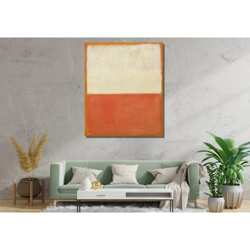 Mark Rothko White Orange Ready To Hang Canvas,Mark Rothko Wall Art,Original Abstract Art,Large Painting,Modern Painting,Mark Rothko Art Gift.jpg