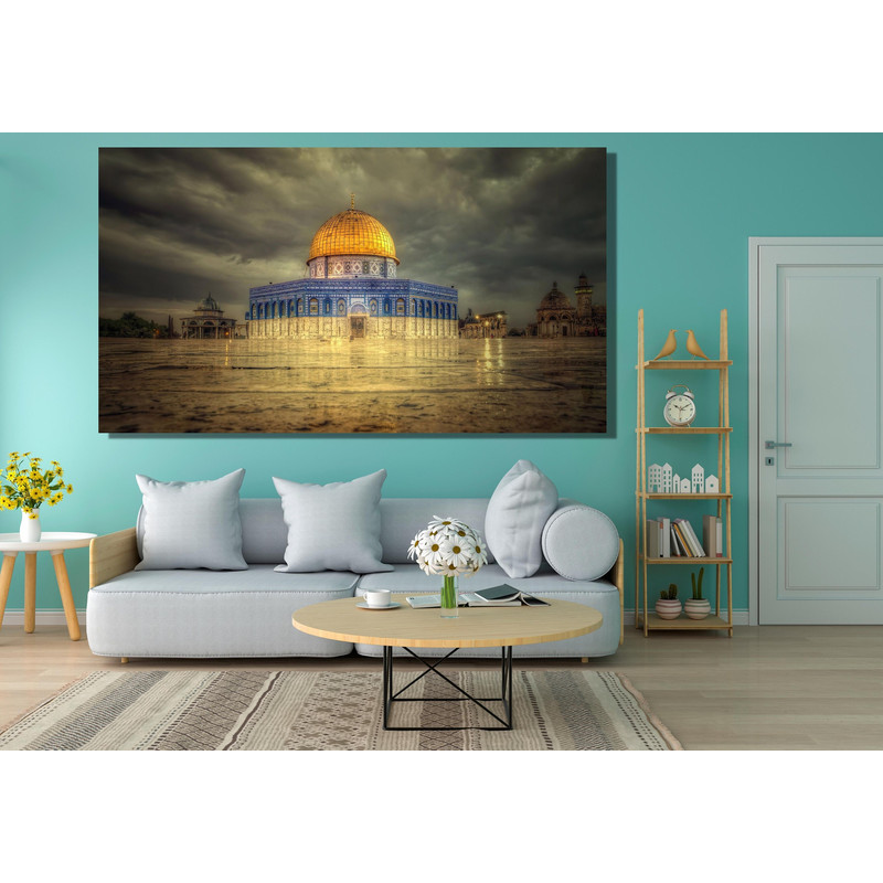 Masjid Aqsa Ready To Hang Canvas, Kaaba, Kaaba Wall Decor, Muslim Wall Art, Muslim Housewarming Printed, Islamic Poster, Mosque Canvas Print.jpg