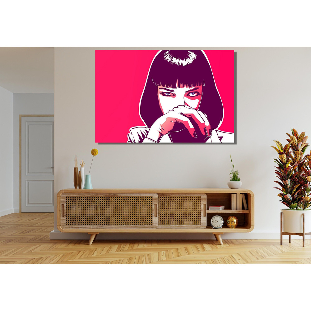 Mia Wallace Ready To Hang Canvas,Pulp Fiction Poster,Mia Wallace Poster,Pulp Fiction Movie,Pulp Fiction Mia Canvas Decor,Mia Wallace Print 2.jpg