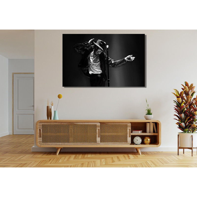 Michael Jackson Ready To Hang Canvas,Michael Jackson Music Poster Canvas Wall Art Family Decor, Home Decor,Music Wall Art,Black Background.jpg