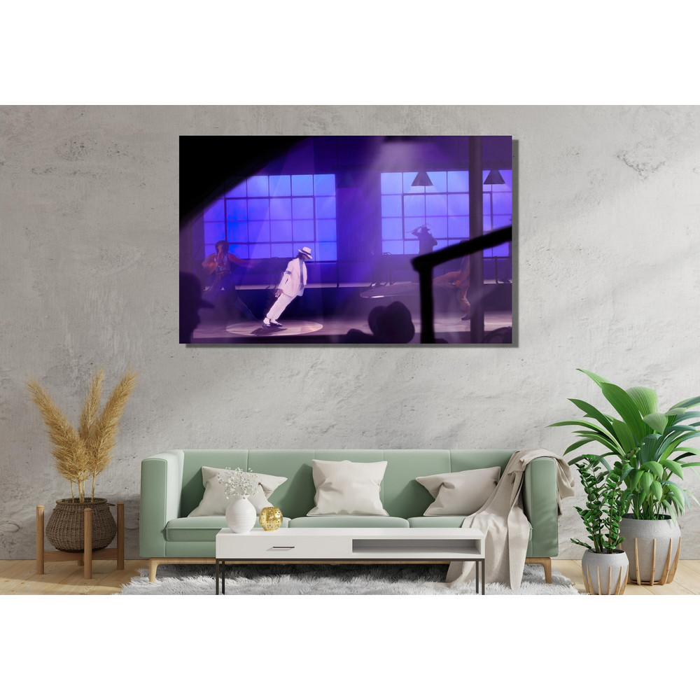 Michael Jackson Ready To Hang Canvas,Michael Jackson Music Poster Canvas Wall Art Family Decor, Home Decor,Music Wall Art,Blue Background.jpg