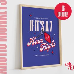 505 print, arctic monkeys poster, indie rock wall art, typographic music print, lyric quote, mardy bum, do i wanna know