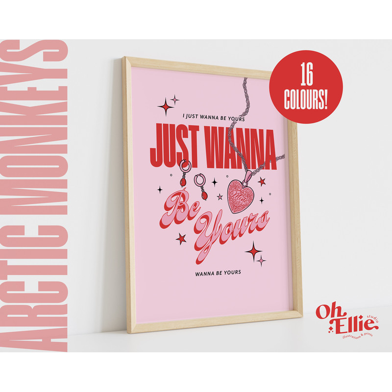 I Wanna Be Yours Print, Arctic Monkeys Poster, Indie Rock Wall Art, Typographic Music Print, Lyric Quote Do I Wanna Know Mardy Bum, 505.jpg