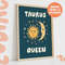 Taurus Queen King, Zodiac Art Print, Astrology Poster, Star Sign Wall Art, Typographic Print, Retro Illustration, Taurus Energy, Horoscope 1.jpg