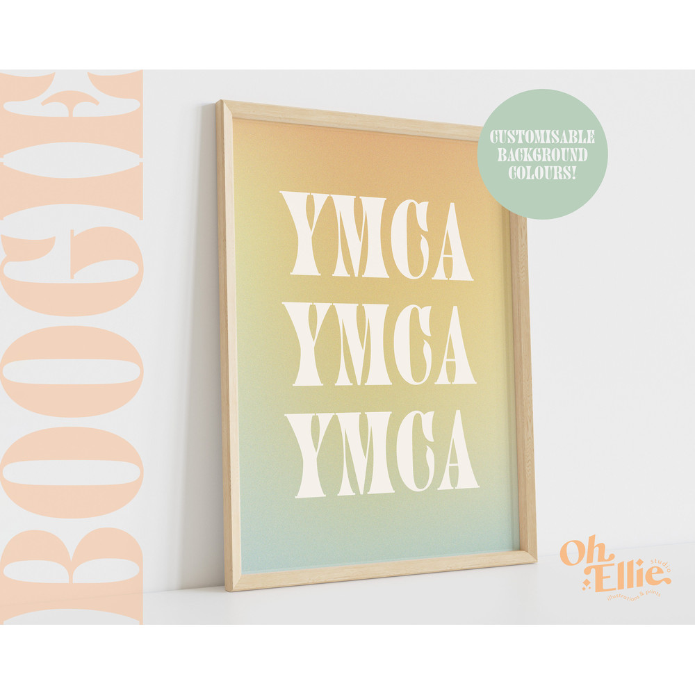 YMCA Quote Print, Village People, Disco, Dance, Boogie, Retro Font Wall Art, Typographic Print, Party Decor, Minimalist Home Decor, Y.M.C.A..jpg