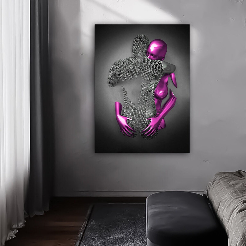 3d looking love art, framed painting,love couples canvas print, love canvas, hug painting, bedroom wall art, nude wall art.jpg