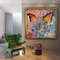 Abstract butterfly canvas, colorful butterfly painting, abstract animal art, butterfly home decor, butterfly wall art.jpg