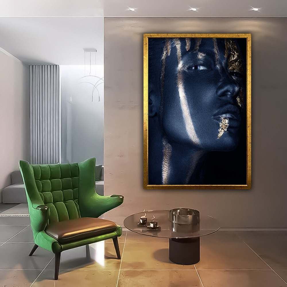 African woman canvas, african woman art, ethnic woman decor, african woman canvas print, framed wall decor, black womana art.jpg