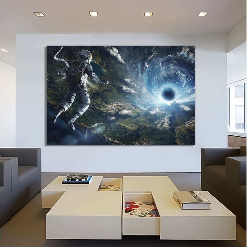 Astronaut canvas, Space canvas, earth painting, planets canvas print, stars wall art, galaxy painting, abstract planet poster, nebula canvas.jpg