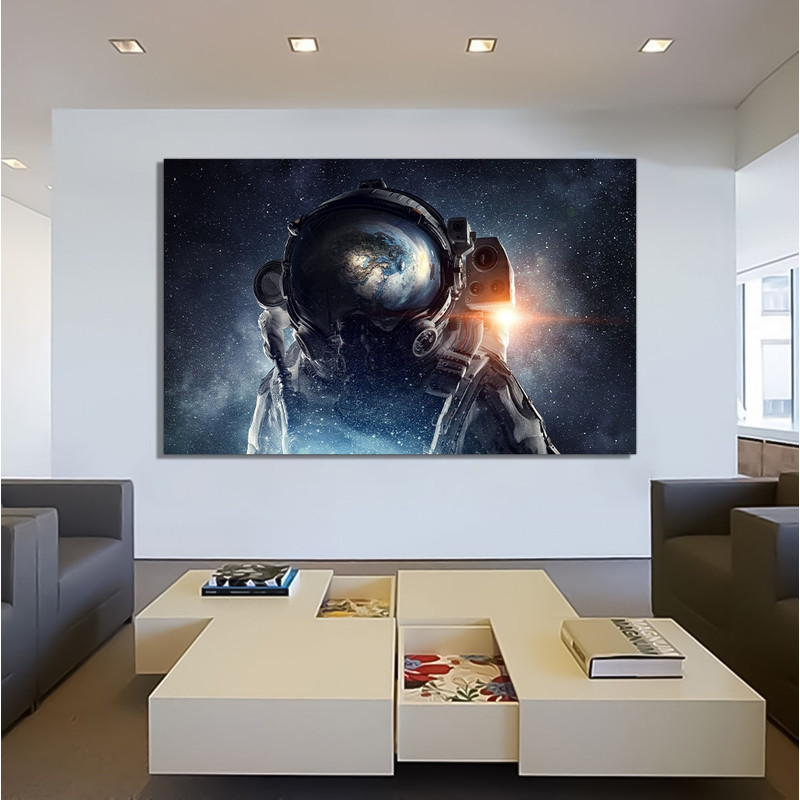Astronaut canvas, Space canvas, earth painting, planets canvas print, stars wall art, galaxy painting, abstract planet poster, nebula canvas 1.jpg