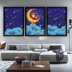 baby room and kids decoration, posters, wall decoration, baby decoration,3 piece nursery canvas, baby room decor, baby g