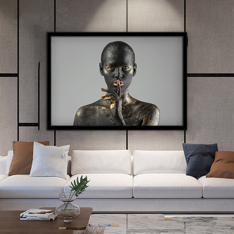 Black Woman Canvas, African Art Decor, Home Decor Wall Art, Wall Art Canvas, Wall Hanging Decor, Ethnic Canvas Print, Woman Wall Decor Art.jpg