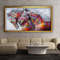 Colorful horses canvas, 2 pairs of horses painting, red horse print, colorful horses wall art, horse canvas painting, horse canvas print.jpg