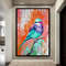Colourful bird canvas, sparrow bird art, hummingbird painting, animal art, canary bird print, bush bird poster.jpg