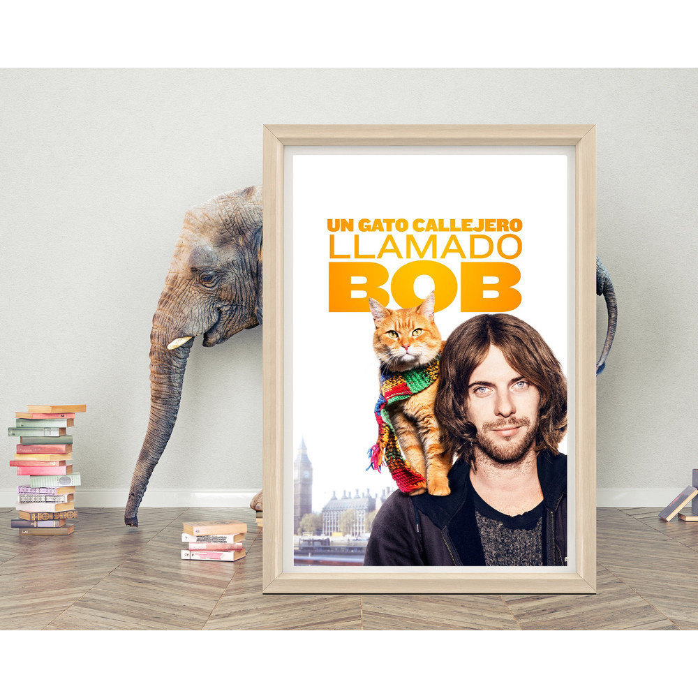 A Street Cat Named Bob Movie Poster Wall Art Classic Movie Poster High Quality Silk Cloth.jpg