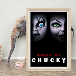 bride of chucky poster wall art high quality canvas cloth bride of chucky classic horror poster print