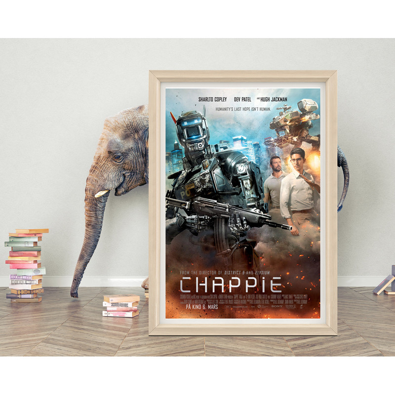 Chappie (2015) Movie Poster Wall Art 2023 Minimalist Movie Poster High Quality Canvas Cloth Poster Classic Movie Poster Print.jpg