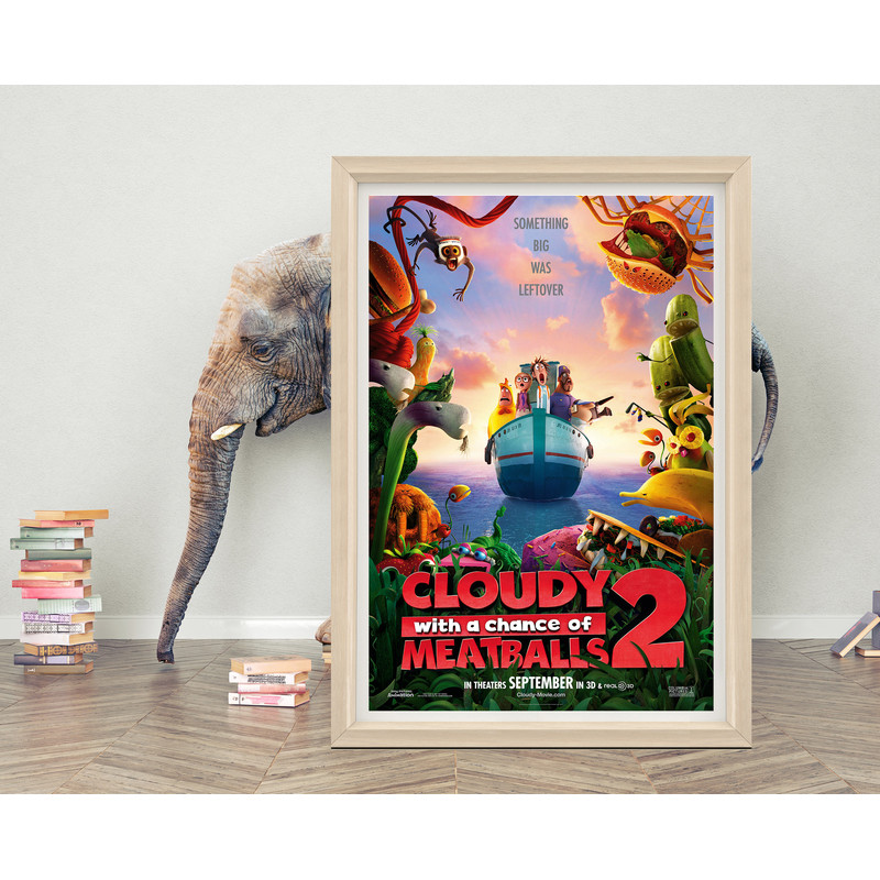 Cloudy with a Chance of Meatballs 2 Movie Poster  2023 Movie Poster  High Quality Canvas Cloth Poster   Poster for Gift  A1A5.jpg