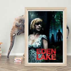 eden lake movie poster wall art  high quality canvas cloth  eden lake vintage poster print  classic horror movie poster