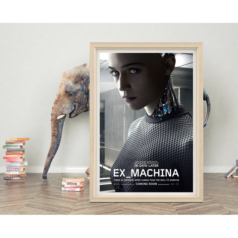 Ex Machina (2014) Movie Poster Wall Art 2023 Minimalist Movie Poster High Quality Canvas Cloth Poster Classic Movie Poster Print.jpg