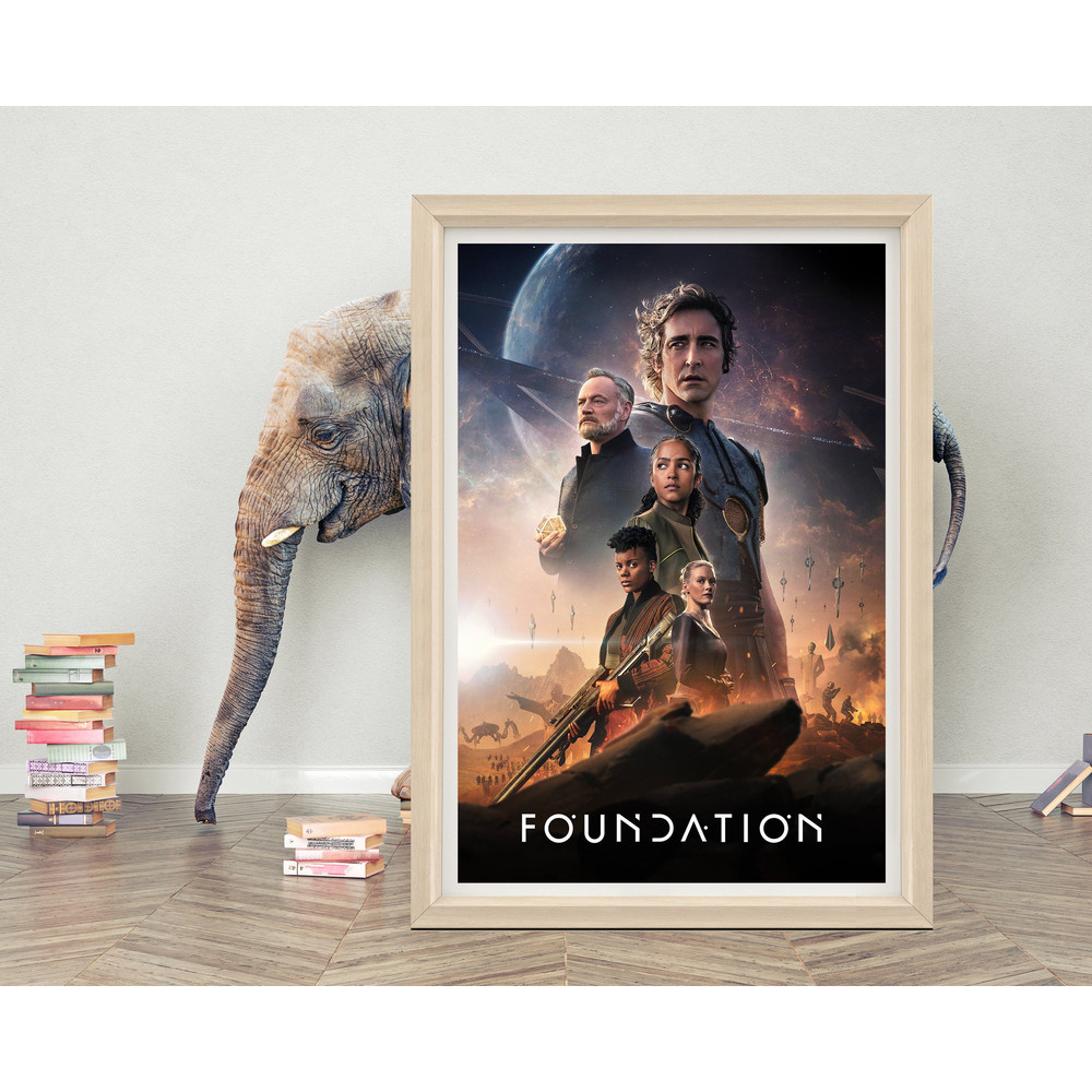 Foundation Movie Poster Wall Art 2023 Minimalist Movie Poster High Quality Canvas Cloth Poster Foundation Classic Poster Print.jpg