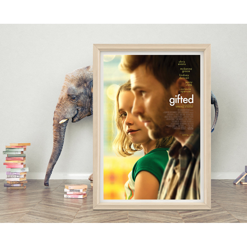 Gifted Movie Poster Wall Art Chris Evans Classic Movie Poster High Quality Canvas Cloth Poster The Movie of a Genius Girl.jpg
