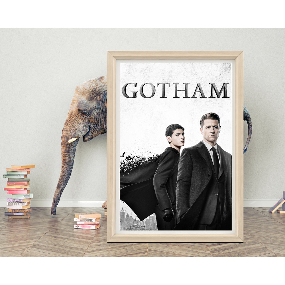 Gotham TV Series Poster Wall Art Minimalist Game Poster High Quality Canvas Cloth Poster Gotham Poster Print.jpg