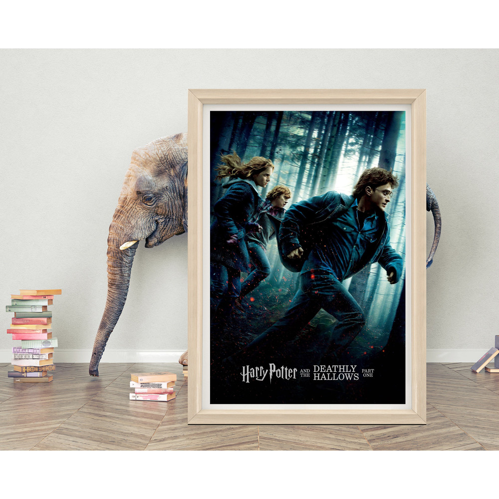 Harry Potter and the Deathly Hallows Part 1 Poster Wall Art High quality Canvas Cloth Poster Classic Movie Poster for Gift.jpg