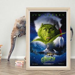how the grinch stole christmas movie poster 2023 movie poster high quality canvas cloth poster classic movie poster f