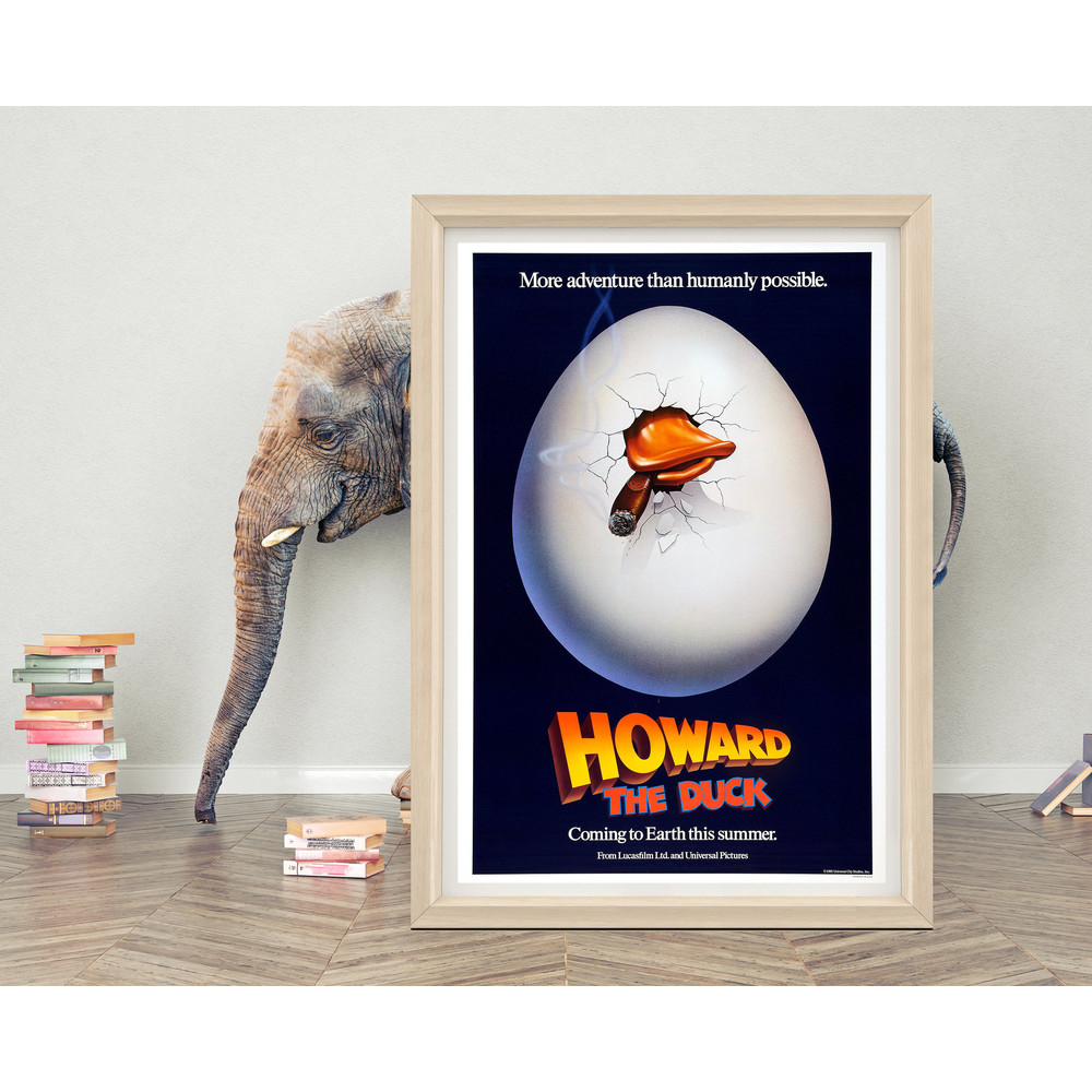 Howard The Duck Movie Poster Wall Art Howard The Duck Classic Movie Poster High Quality Canvas Cloth Poster.jpg