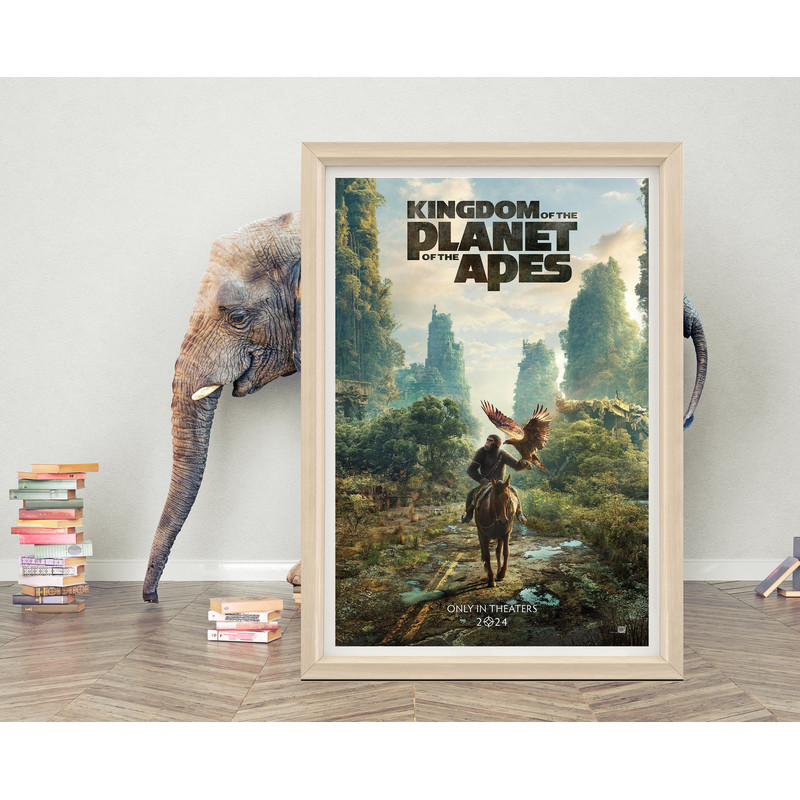 Kingdom of the Planet of the Apes Movie Poster Wall Art 2023 Movie Poster High Quality Canvas Cloth Poster Classic Movie Poster Print.jpg