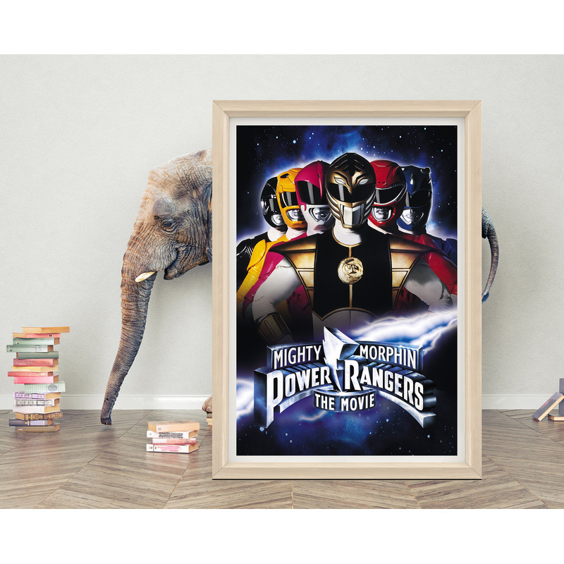 Mighty Morphin Power Rangers The Movie Poster  2023 Movie Poster  High Quality Canvas Cloth Poster  Classic Movie Poster for Gift.jpg