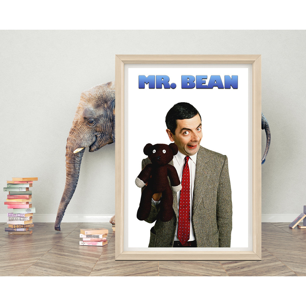 Mr. Bean Movie Poster Wall Art 2023 Minimalist Movie Poster High Quality Canvas Cloth Poster Mr. Bean Classic Poster Print.jpg