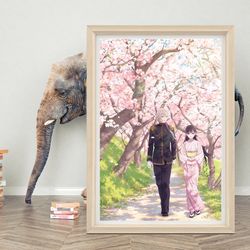 my happy marriage anime movie poster wall art high quality canvas cloth my happy marriage classic poster