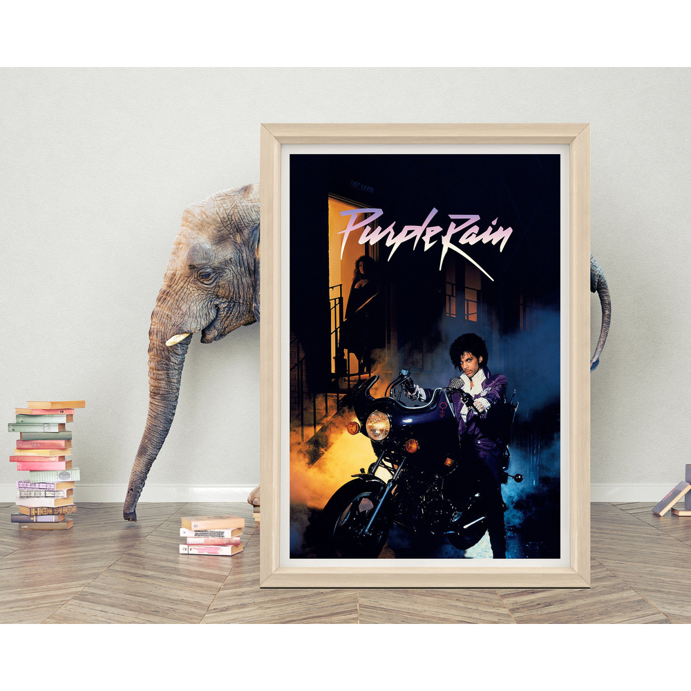Purple Rain (1984) Movie Poster Wall Art Purple Rain Classic Movie Poster High Quality Canvas Cloth Poster.jpg