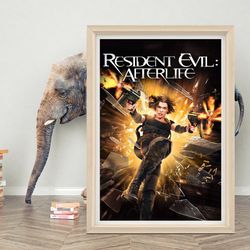 resident evil afterlife (2010) movie poster wall art 2023 movie poster classic movie poster high quality canvas cloth