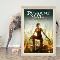 resident evil the final chapter (2016) movie poster wall art 2023 movie poster classic movie poster high quality canv