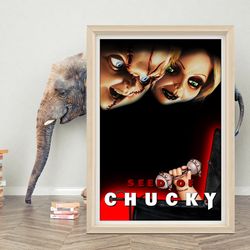 seed of chucky movie poster wall art high quality canvas cloth seed of chucky classic horror movie poster print