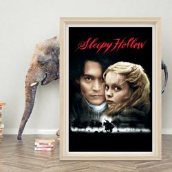 sleepy hollow movie poster johnny depp classic movie poster high quality canvas cloth film poster for gift a1a2a3a4a5