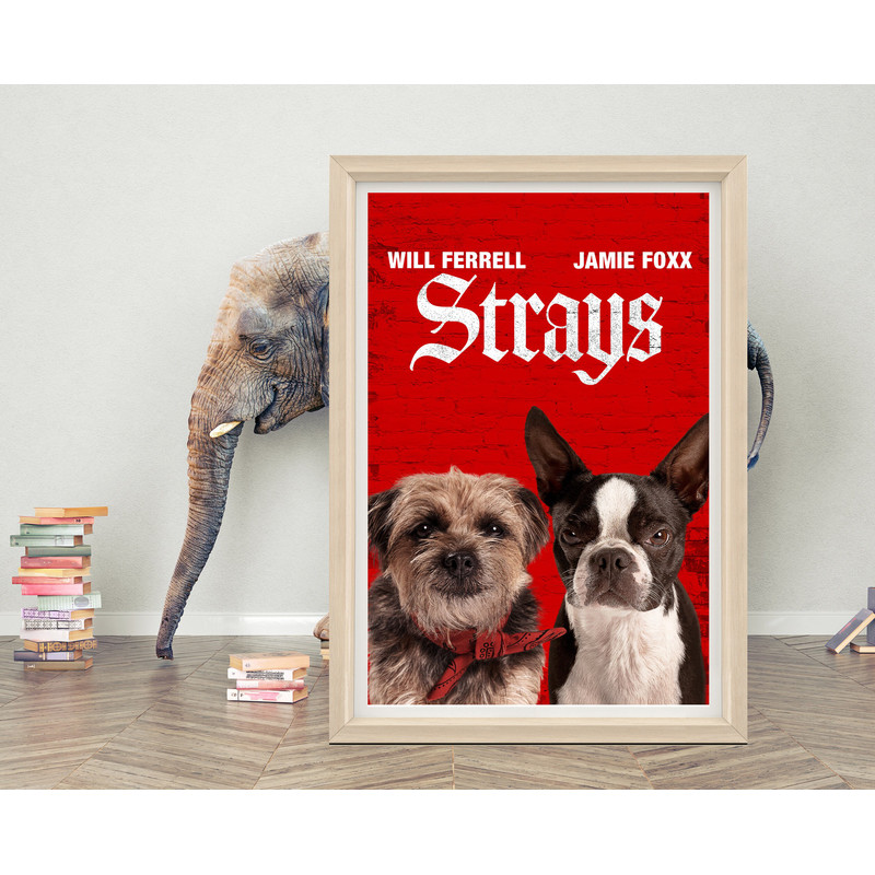 Strays Movie Poster Wall Art Classic Movie Poster High Quality Silk Cloth.jpg