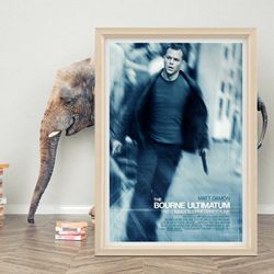 the bourne ultimatum movie poster wall art the bourne ultimatum classic movie poster matt damon high quality canvas cl