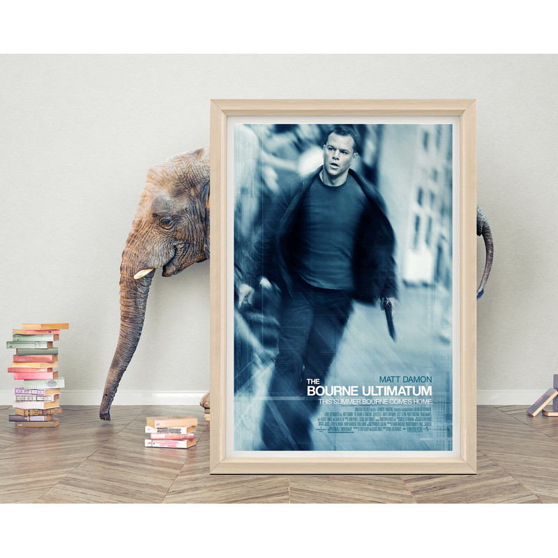 The Bourne Ultimatum Movie Poster Wall Art The Bourne Ultimatum Classic Movie Poster Matt Damon High Quality Canvas Cloth Poster.jpg