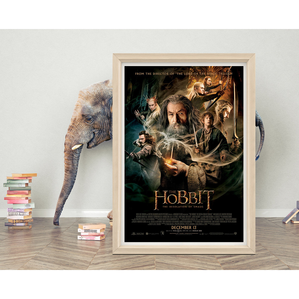 The Hobbit The Desolation of Smaug Poster Wall Art Classic Movie Poster High Quality Canvas Cloth Poster The Hobbit Poster for Gift.jpg