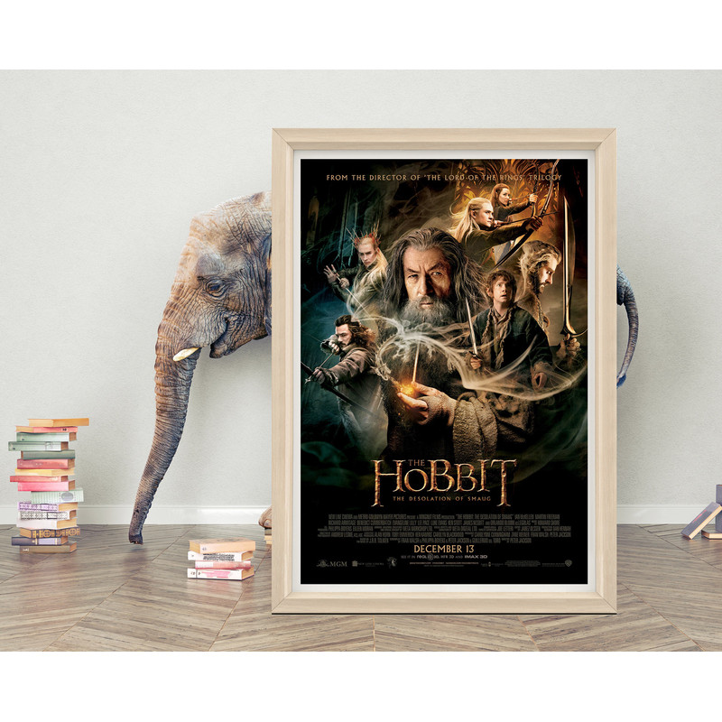 The Hobbit The Desolation of Smaug Poster Wall Art Classic Movie Poster High Quality Canvas Cloth Poster The Hobbit Poster for Gift.jpg