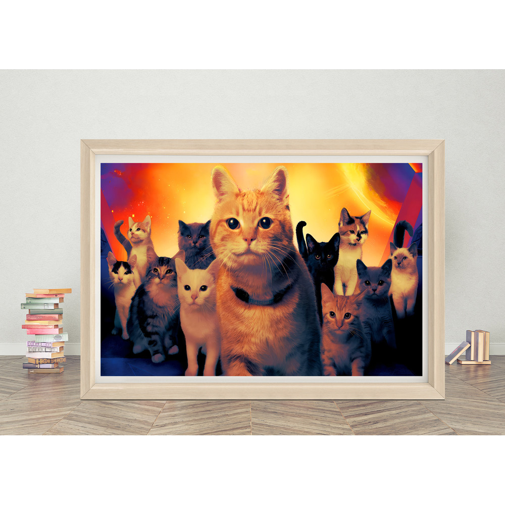 The Marvels (2023) Movie Poster Wall Art The Marvels Gooses Classic Movie Poster High Quality Canvas Cloth Poster.jpg