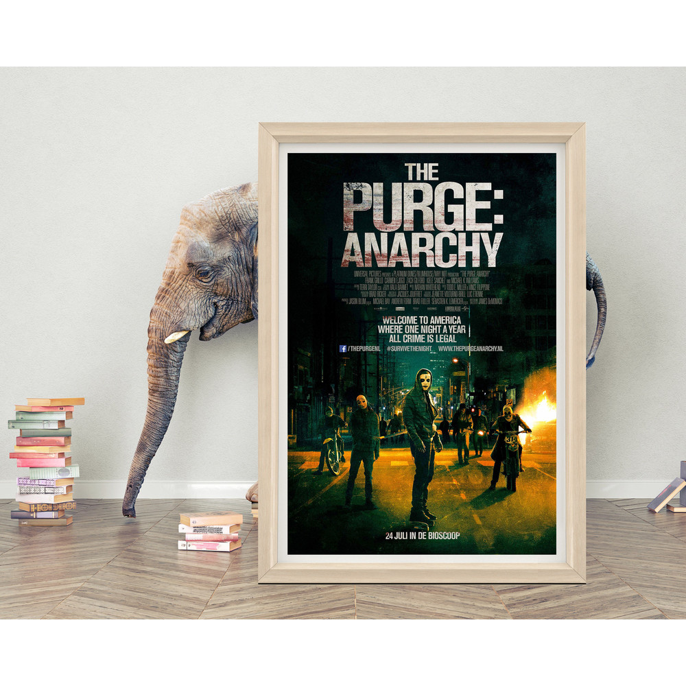 The Purge Anarchy (2014) Movie Poster Wall Art 2023 Minimalist Movie Poster High Quality Canvas Poster Classic Movie Poster Print.jpg