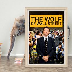 the wolf of wall street movie poster wall art high quality canvas cloth the wolf of wall street classic poster print
