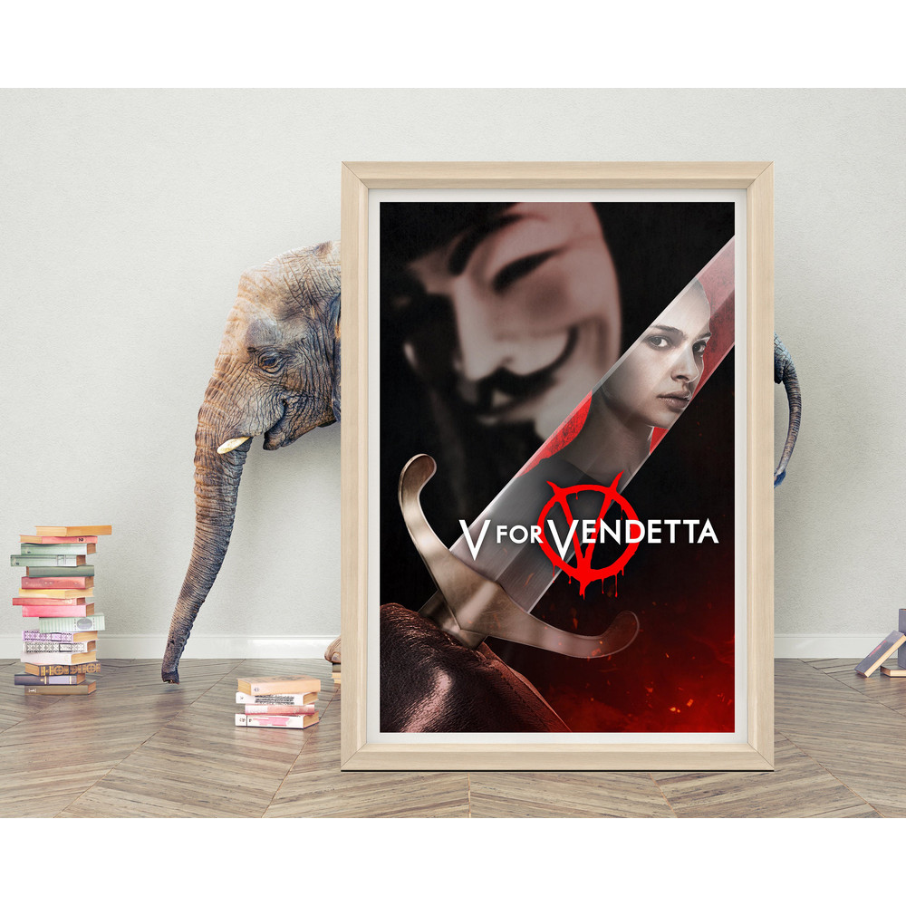 V for Vendetta Movie Poster Wall Art 2023 Minimalist Movie Poster High Quality Canvas Cloth Poster Classic Movie Poster Print.jpg